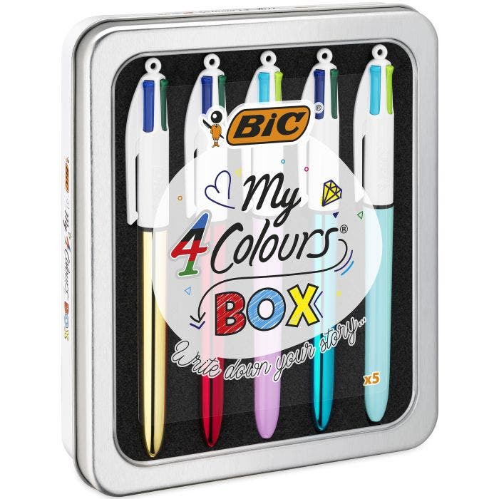 Stylo 4 Couleur BIC 4 Couleurs Shine Stylos-Bille Rétractables Pointe Moyenne Stylo 4 Couleurs Stylo 4 Couleur BIC 4 Couleurs Shine Stylos-Bille Rétractables Pointe Moyenne Stylo 4 Couleurs