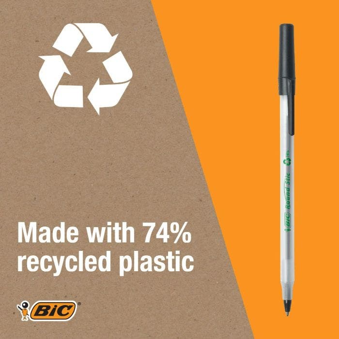 Bic ReVolution Ocean Penna A Sfera Retrattile | 73% Plastica Riciclata Oceanica | Punta Media | Fusto Semitrasparente - 6