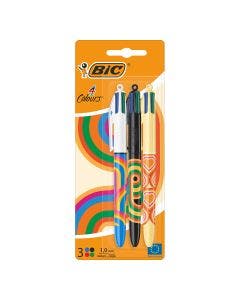 BIC 4 Couleurs Décors Lines x3