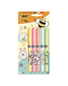 BIC Highlighter Grip Décors Surligneurs Série Kawaii