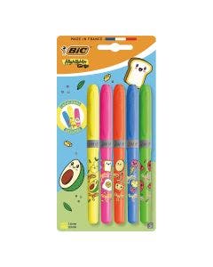 BIC Highlighter Grip Décors Surligneurs Série Kawaii
