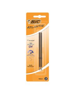 BIC Atlantis Soft Recharges Noir x2