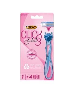 BIC Click 3 Soleil - 1 manche + 4 recharges de lames