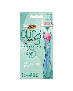 BIC Click 3 Soleil Sensitive - 1 manche + 4 recharges de lames