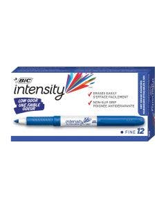 BIC Intensity Blue Low Odor Dry Erase Markers, Fine Tip, 12-Count Pack