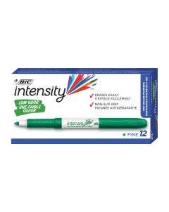 BIC Intensity Green Low Odor Dry Erase Markers, Fine Tip, 12-Count Pack