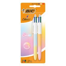 BIC 4 Couleurs Soft Le Bar à Couleurs - Bicolores Pastel