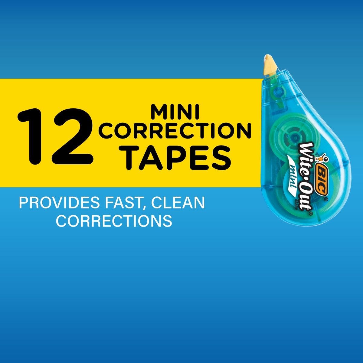 3pk Wite-Out Correction Tape Mini White - BIC