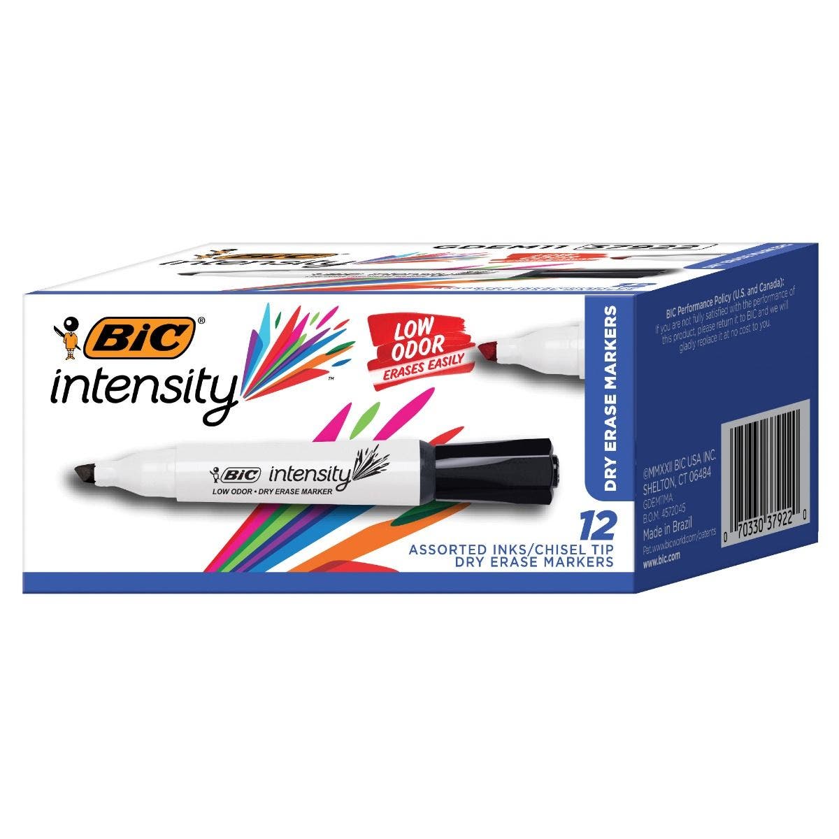 Basics Low-Odor Chisel Tip Dry Erase White Board Marker, Assorted  Colors - Pack of 12 - Buy Online - 19657140