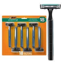 BIC Sensitive 2 Disposable Razors for Men, 18-Pack