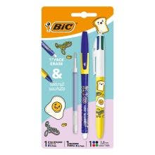BIC 4 Couleurs Kawaii et Illusion + Recharge