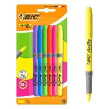BIC Highlighter Grip Surligneurs Fluo x6