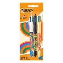 BIC 4 Couleurs Décors Lines x3