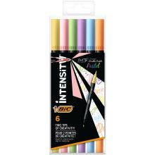 BIC Intensity Dual Tip Stylos Feutres de Coloriage Pastel à Double Pointe