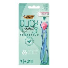 BIC Click 3 Soleil Sensitive - 1 manche + 2 recharges de lames