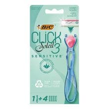BIC Click 3 Soleil Sensitive - 1 manche + 4 recharges de lames