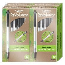 BIC ReVolution Clic Stic, Black, 48 Pack

