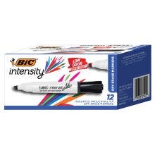 BIC Intensity Low Odor Dry Erase Marker, 12 Pack, Chisel Tip, Assorted Colors