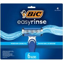 BIC EasyRinse Anti-Clogging Men's Disposable Razors, 6-Pack