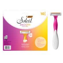 BIC Soleil Premium Shaving Razor Set, 10-Count, 3 Blades