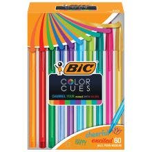 BIC Color Cue Ball Pens, Medium Point, Assorted Colors, 60-Count