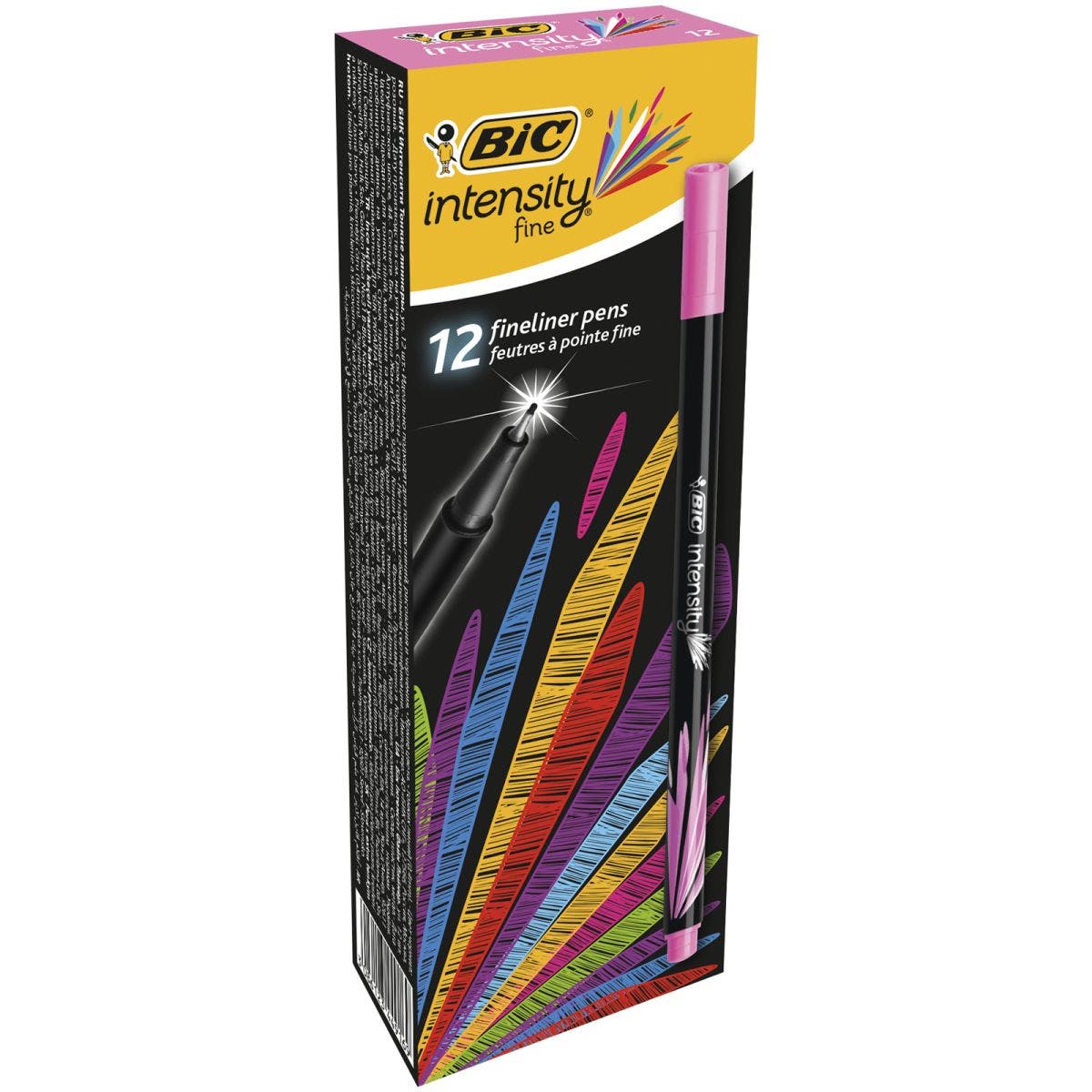Pennarelli BIC Intensity Fine - Punta 0.4 Mm, Colore Rosa, Confezione Da 12 - Foto 13