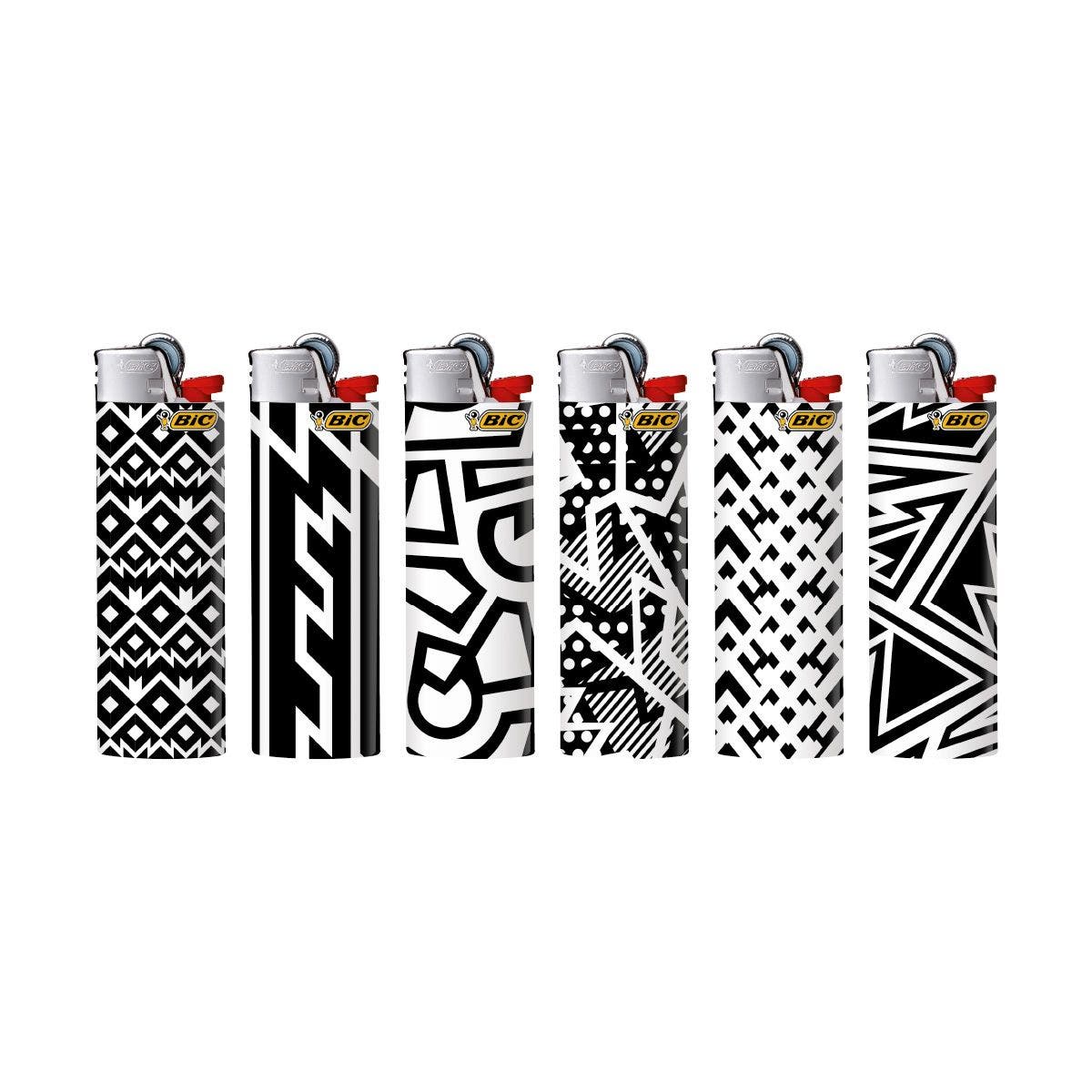 BIC Maxi - Lot De 6 Briquets Décorés - Couleurs Aléatoires - Jusqu'à 3000 Flammes - Sécurité Optimale