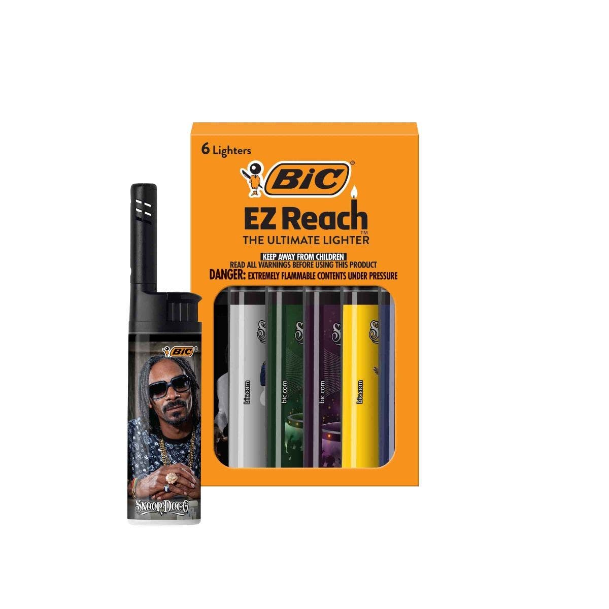 BIC EZ Reach Snoop Dogg Lighter, 6-Pack - BIC