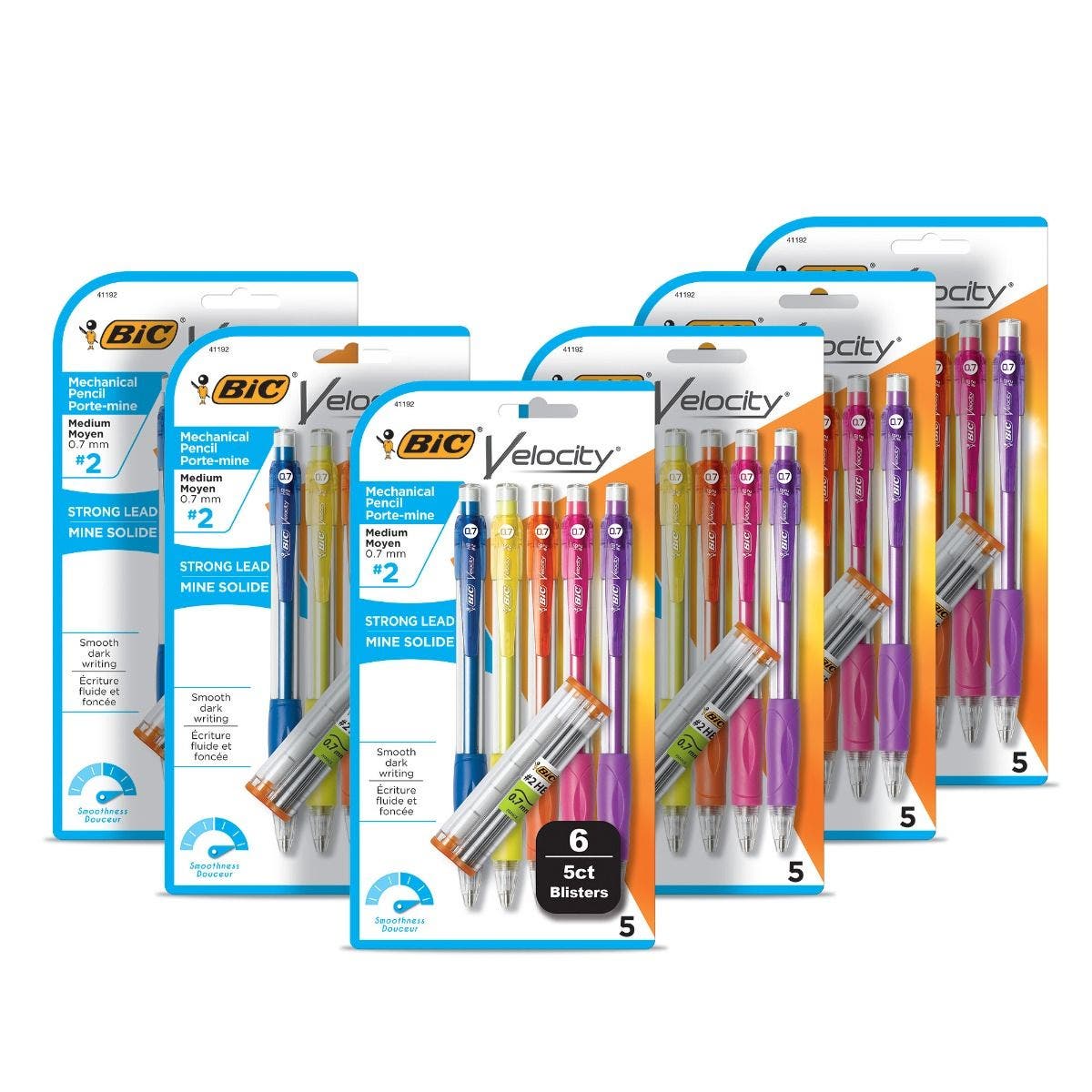 BIC Velocity 30Count Bundle Mechanical Pencils, Medium Point (0.7mm) BIC