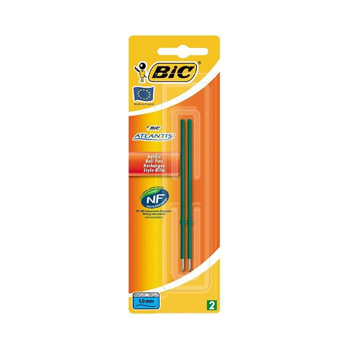 BIC Atlantis Classic - Stylos-Bille Rétractables Pointe Moyenne 1.0mm - Noir - Boîte De 12