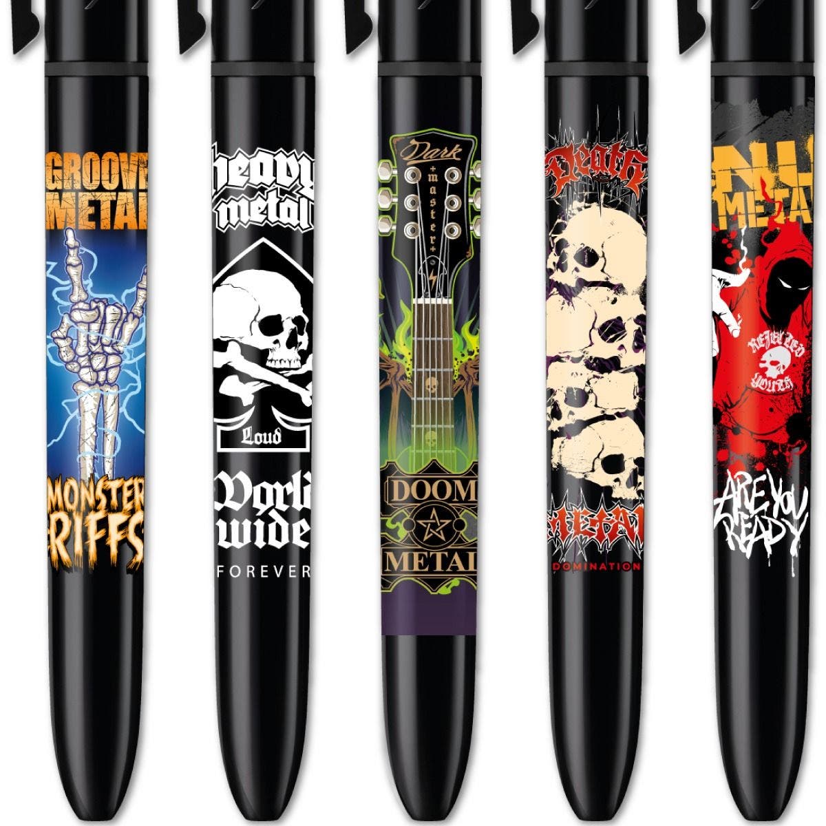 BIC 4 Couleurs Decors - Stylo bille 4 couleurs - noir, bleu, rouge, vert - 1 mm - moyen - rétractable Pas Cher | Bureau Vallée