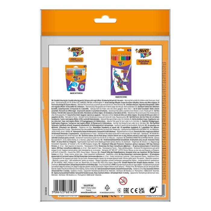 Bic Kids Colour & Erase - étui en carton - assortiment de 12 feutres de  coloriage effaçables - Schleiper - Catalogue online complet