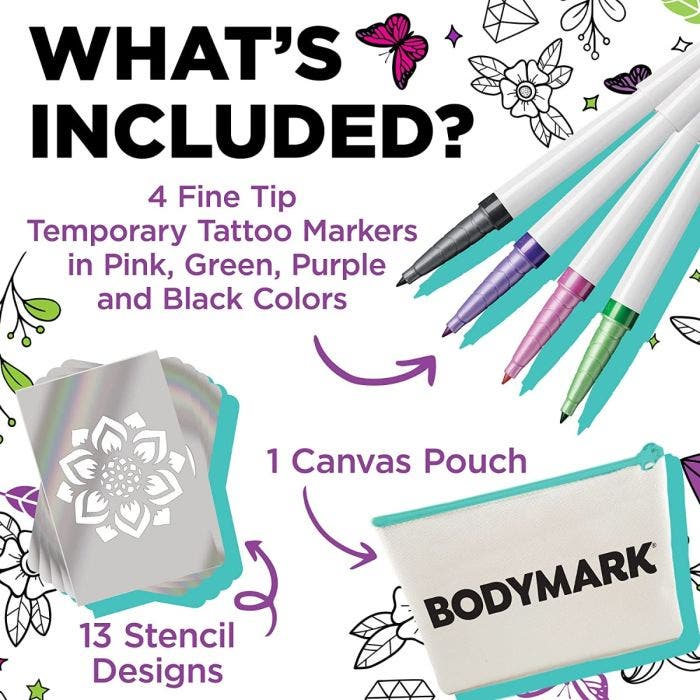 Open package- BodyMark by BIC 8pk Collection Tattoo Marker - D3 Surplus  Outlet