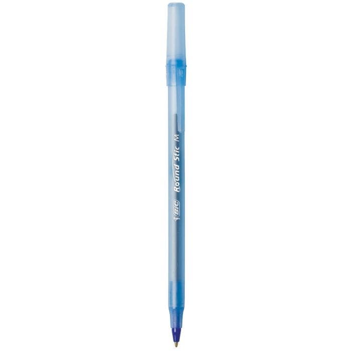 BIC Mark-It Fine Point Permanent Markers, Fine Point, Silver Barrel, Blue  Ink, Pack Of 12