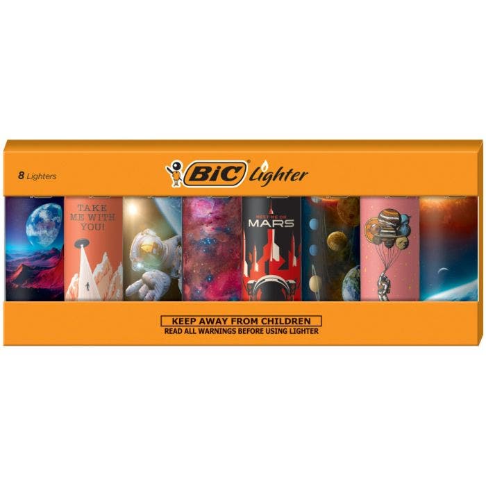 New BIC Special Edition Exploration Series Lighters Set of 8 Lighters 