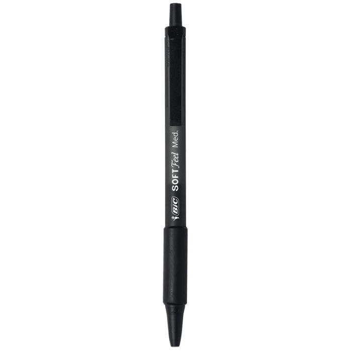 BIC Soft Feel Retractable Ball Point Pen Medium, Black Ink, 36 Pack