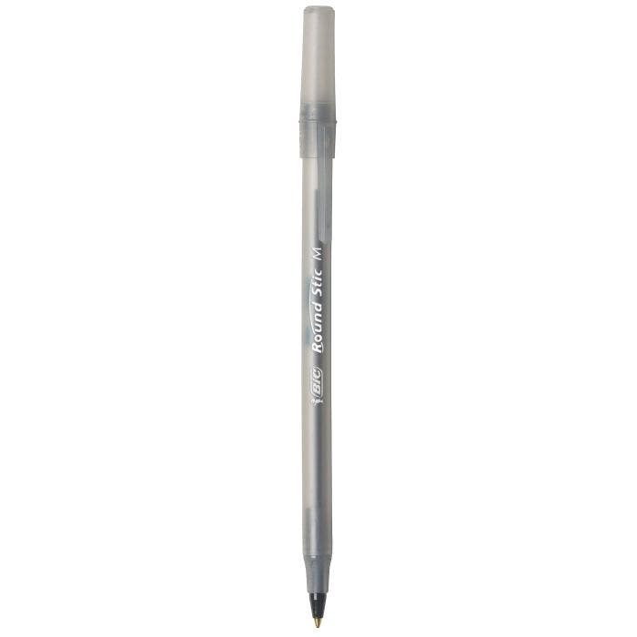 BIC Round Stic Xtra Life Ball Point Pen, Black, 60 Pack