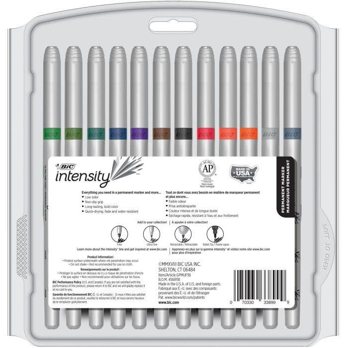 BIC Intensity Ultra-Fine-Point Permanent Markers - Assorted, 8 pk - Fry's  Food Stores