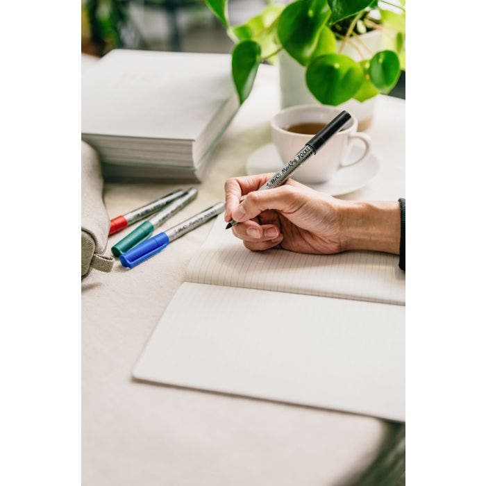 Pennarello Permanente BIC Marking Fine ECOlutions - Punta Conica Fine, Nero, Confezione Da 2 - Foto 2