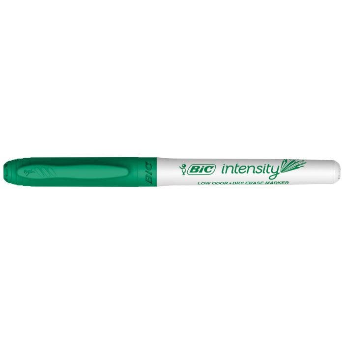 BIC Intensity Green Low Odor Dry Erase Markers, Fine Tip, 12