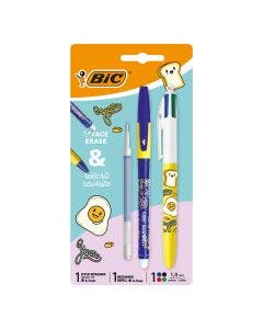 BIC 4 Couleurs Kawaï et Illusion + Recharge