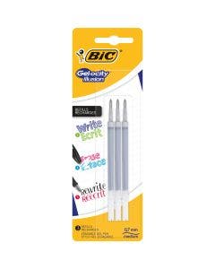 BIC Recharges Stylo Gel Effaçable - Noir x3