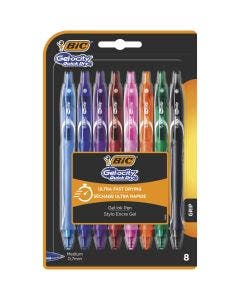 BIC Gel-ocity Quick Dry Stylos x8