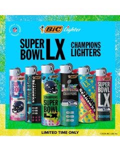 BIC Special Edition Super Bowl LX Champions Series Lighters