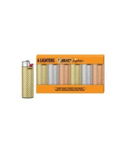 BIC Maxi Pocket Lighters, Textured and Metallic Lighters, Limited Edition Signature Series, 6-Pack