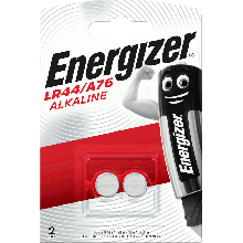 Pile bouton alcaline Energizer LR44/A76 x2
