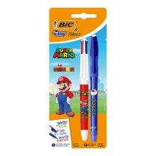 BIC Super Mario™ 4 Couleurs et Gel-ocity Illusion - Blister de 2