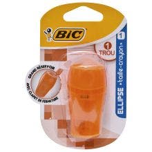 BIC Ellipse Taille-Crayons 1 Trou avec Grand Réservoir - Blister de 1
