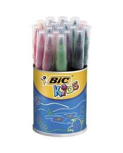 BIC Kids Visaquarelle Feutres de Coloriage avec Pointe Pinceau - Couleurs Assorties