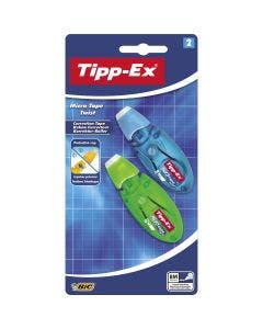Tipp-Ex Micro Tape Twist Correction Tapes 8 m x 5 mm - Assorted Body Colours, Pack of 2